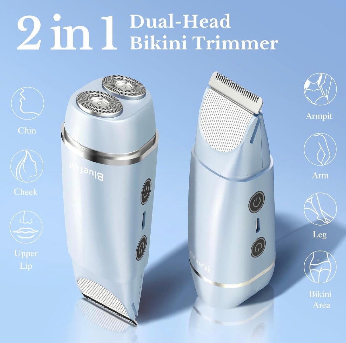 Better Beauty™ 2-in-1 Waterproof Women’s Electric Shaver & Precision Trimmer