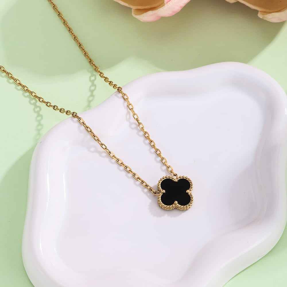 18K Gold Plated Necklace Black Necklace for Women Fashion Jewelry Necklace Jewelry Gifts for Women