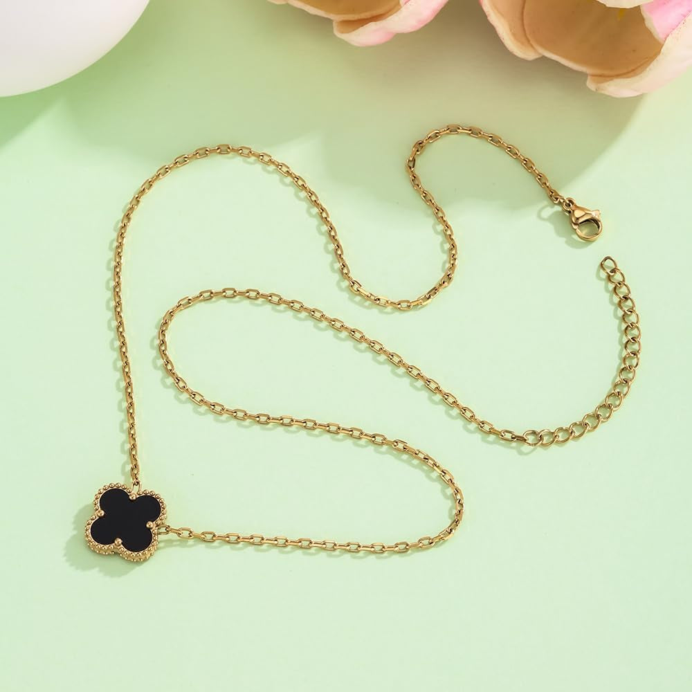 18K Gold Plated Necklace Black Necklace for Women Fashion Jewelry Necklace Jewelry Gifts for Women