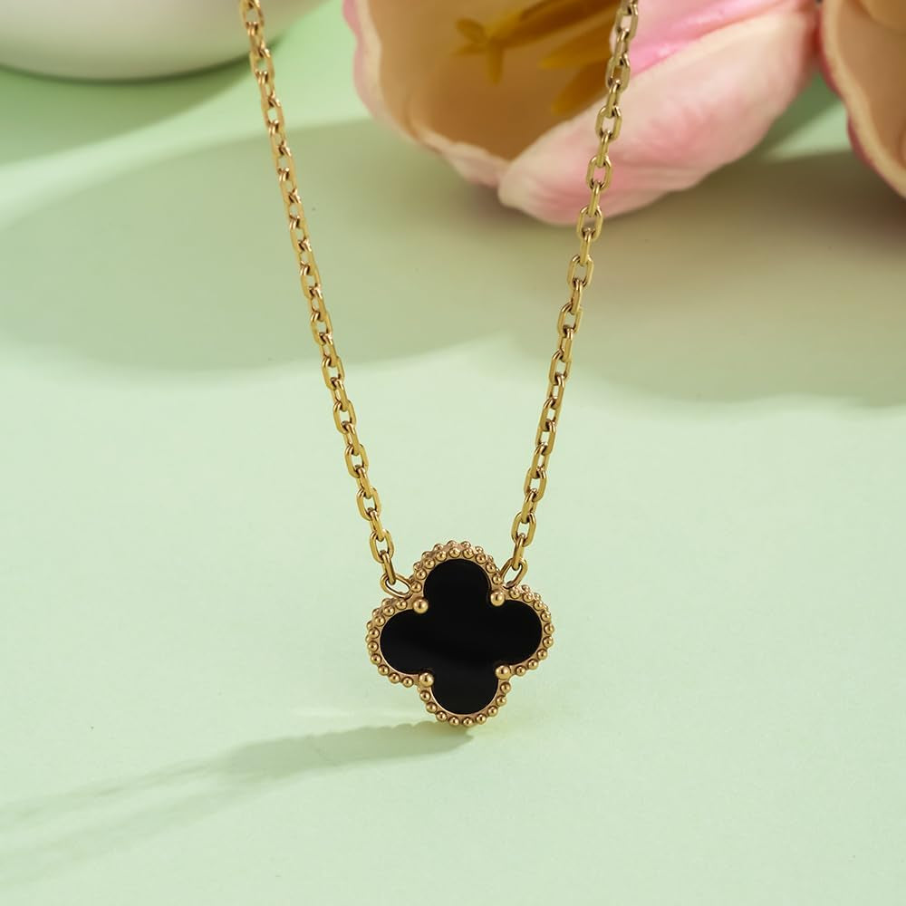 18K Gold Plated Necklace Black Necklace for Women Fashion Jewelry Necklace Jewelry Gifts for Women