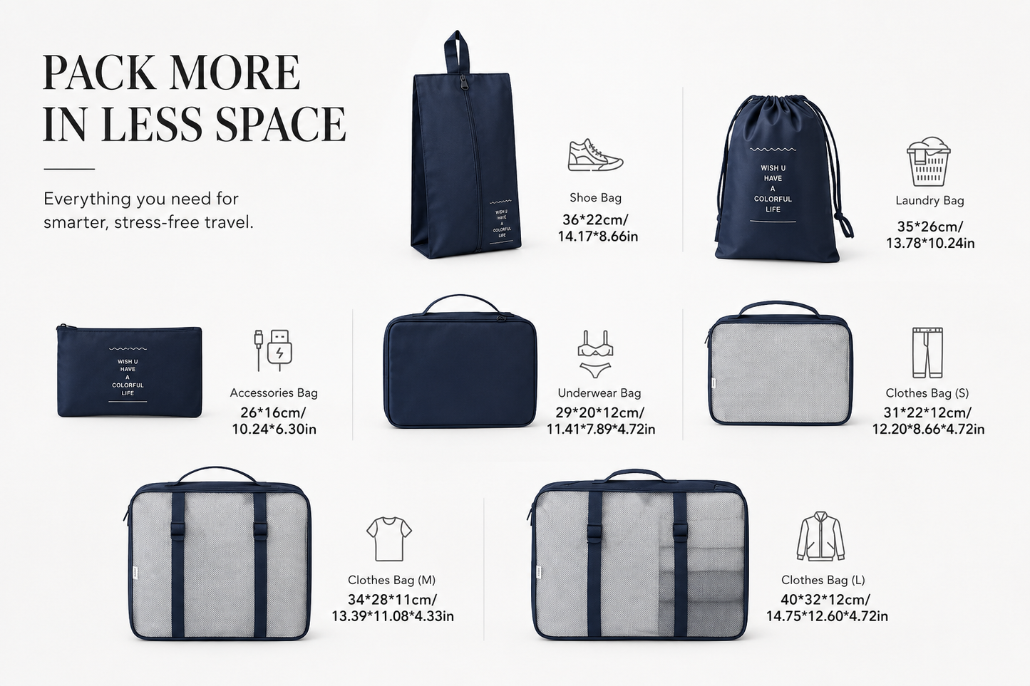 Better Travel™ Premium Packing Cube Set (7-Piece)