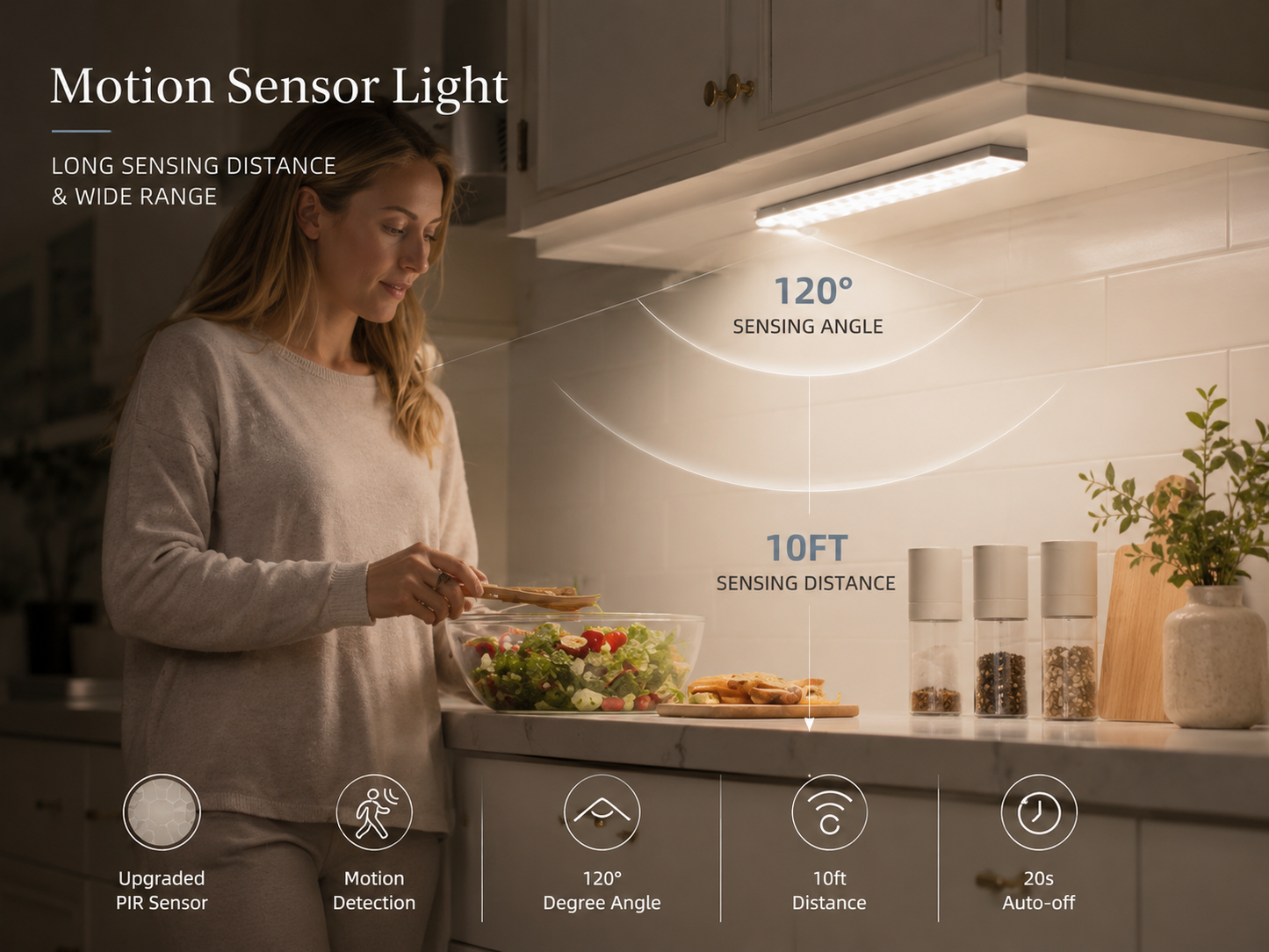 BetterGlow™ Rechargeable Motion Sensor Under Cabinet Lights
